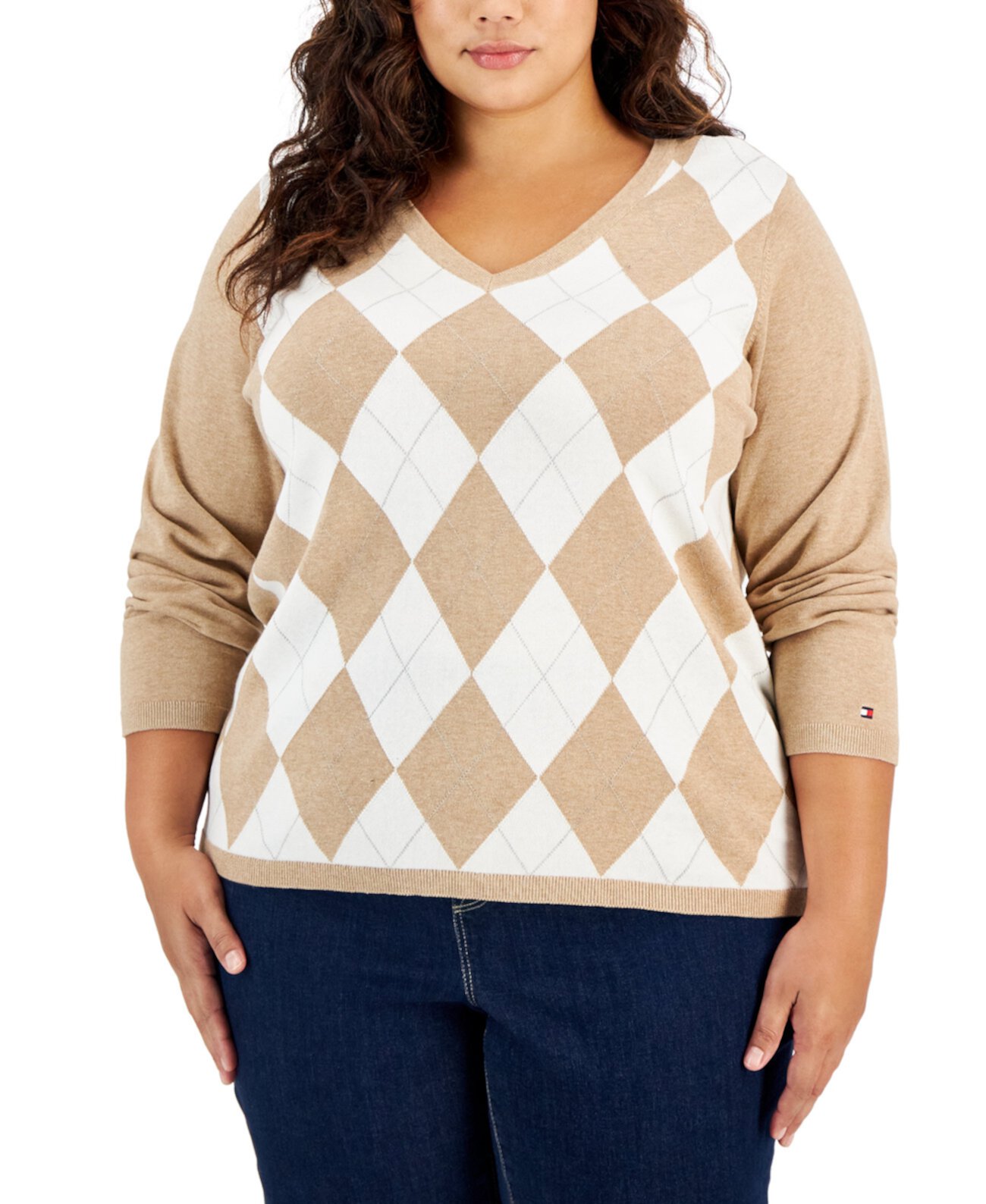 Женский свитер Argyle Plus Size от Tommy Hilfiger Tommy Hilfiger