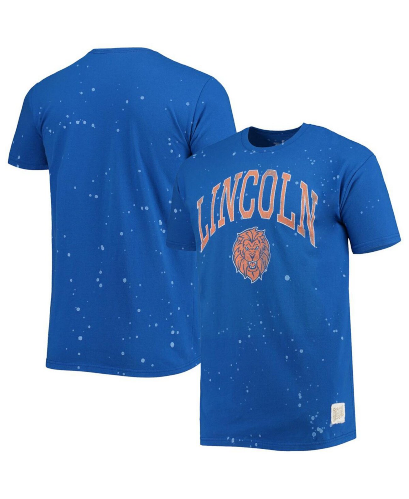 Мужская футболка с принтом Lincoln Lions из выбеленного 100% хлопка Original Retro Brand