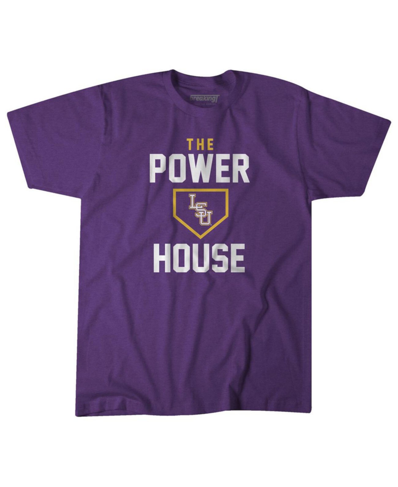 Мужская фиолетовая футболка LSU Tigers Baseball Power House BreakingT