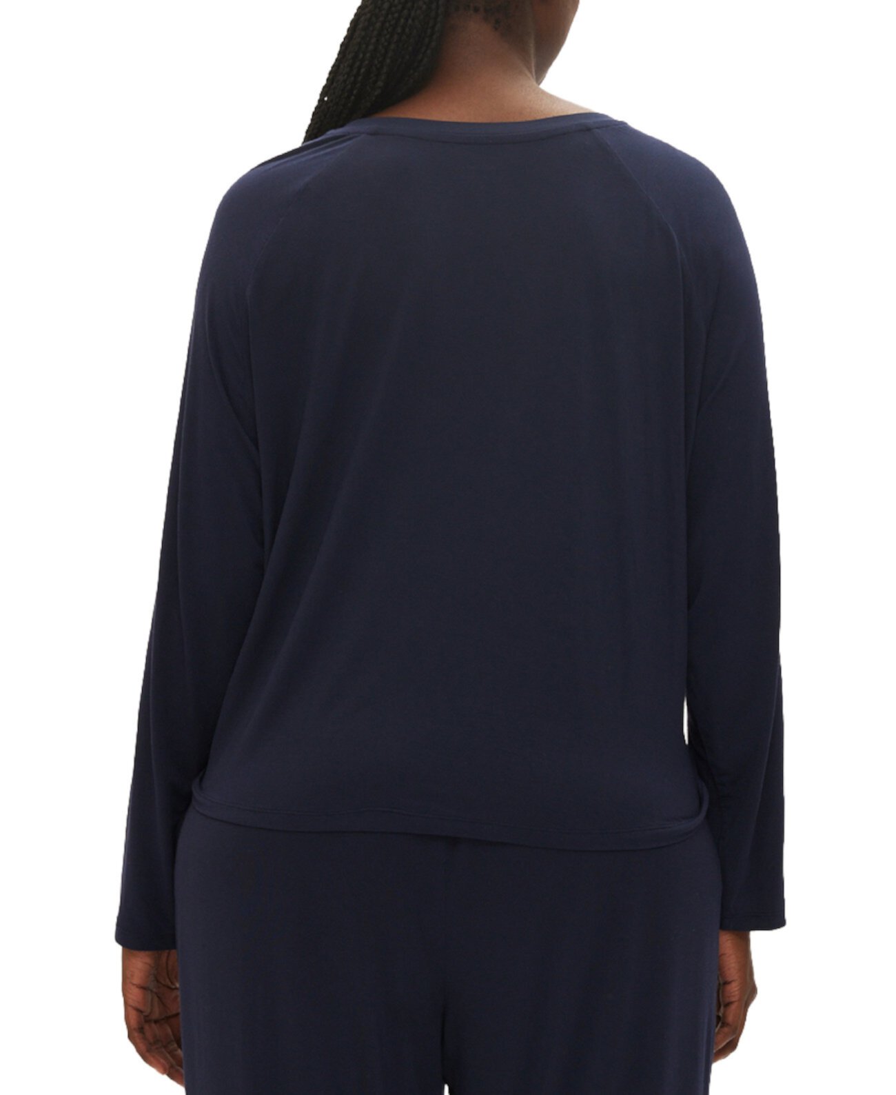 GapBody Женская пижамная рубашка с длинными рукавами и круглым вырезом Gap
