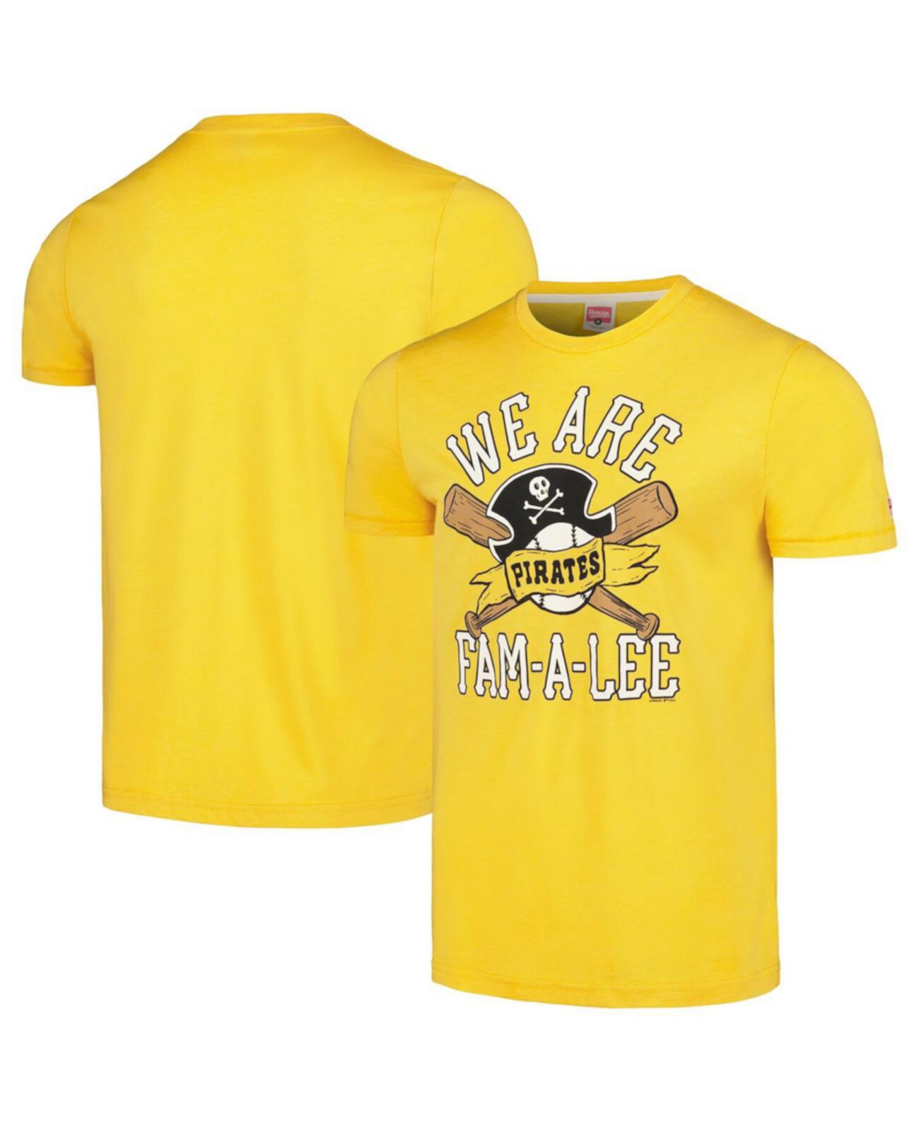 Мужская золотая футболка Pittsburgh Pirates We Are Fam-A-Lee Tri-Blend Homage