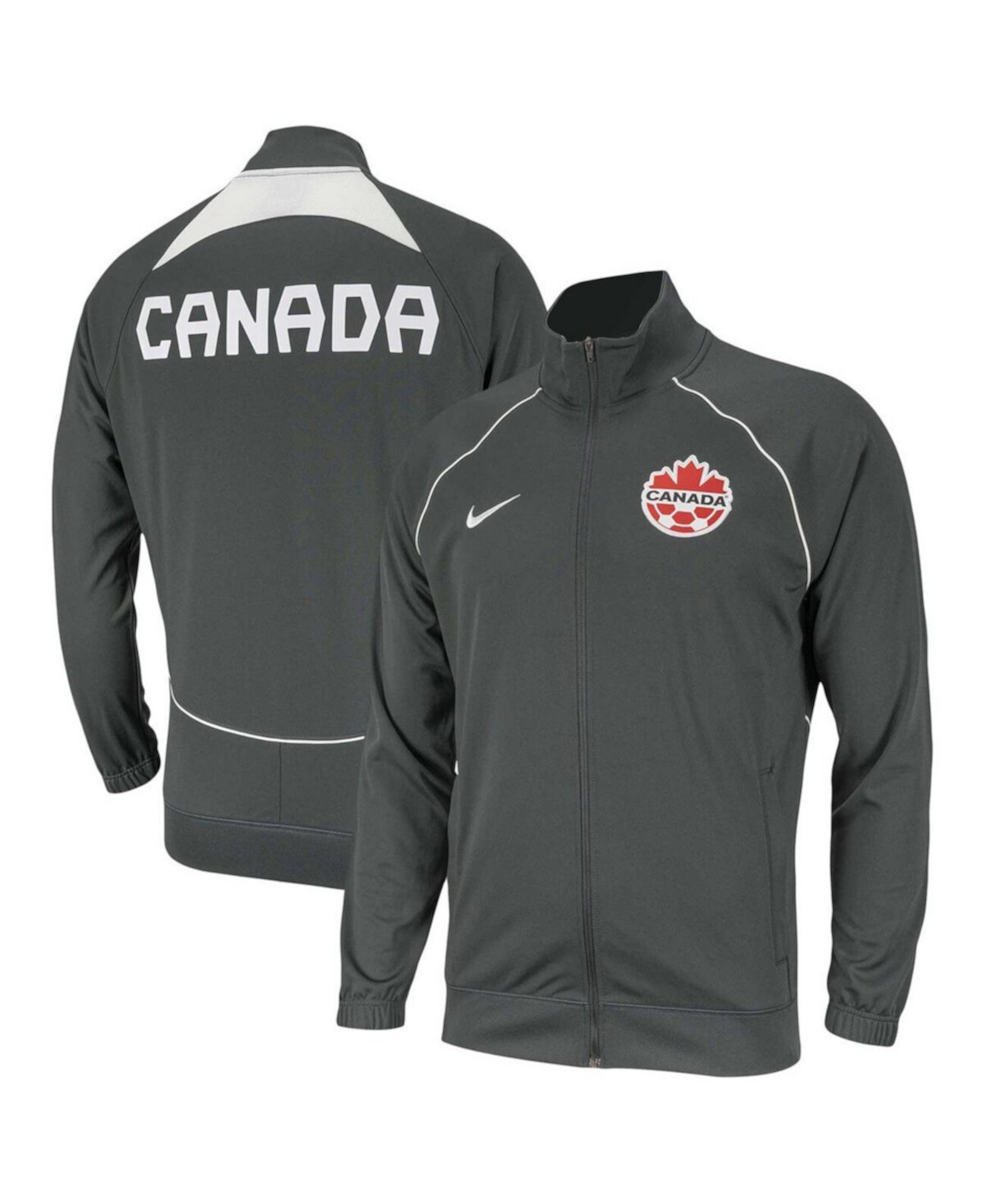 Мужская серая куртка с молнией во всю длину реглан Canada Soccer Anthem Nike
