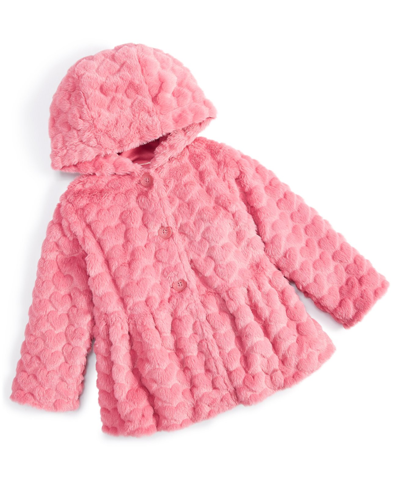 Пальто из искусственного меха с сердечками для малышей, созданное для Macy's First Impressions