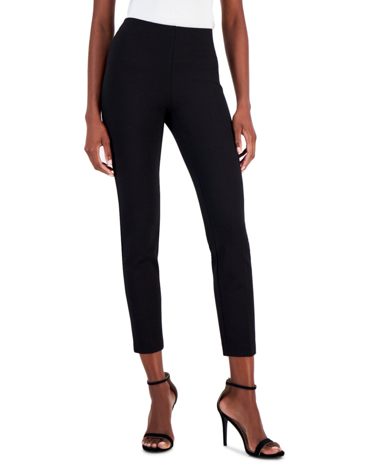 Женские Укороченные брюки Anne Klein Petite Pull-On Compression Slim Anne Klein