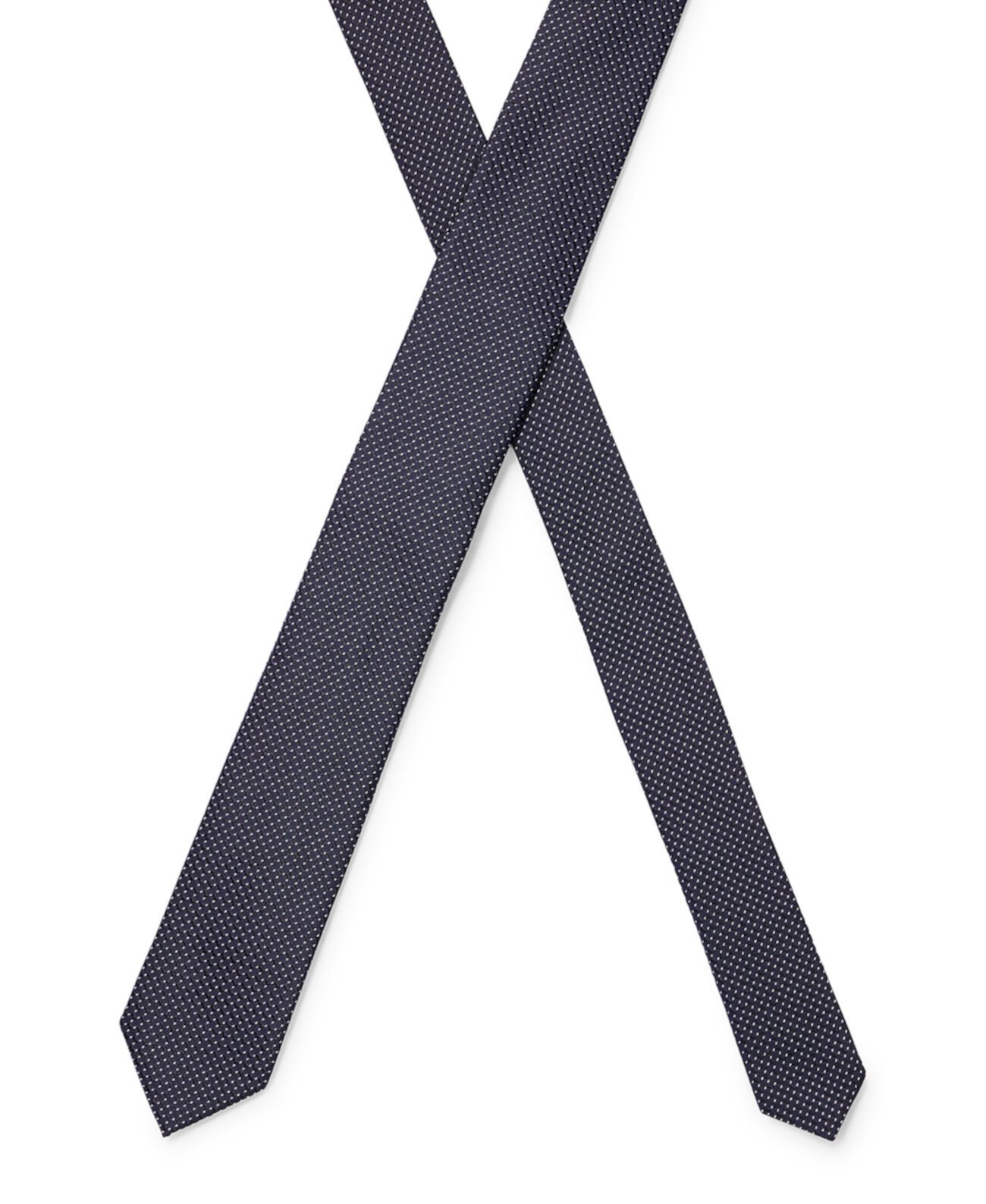Мужской шелковый галстук ручной работы с микро-узором BOSS