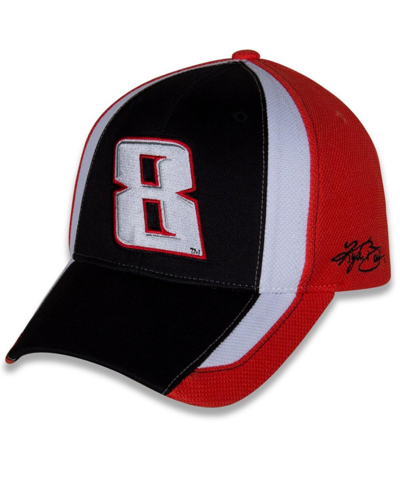 Мужская регулируемая шляпа Kyle Busch Restart черного и белого цвета Richard Childress Racing Team Collection