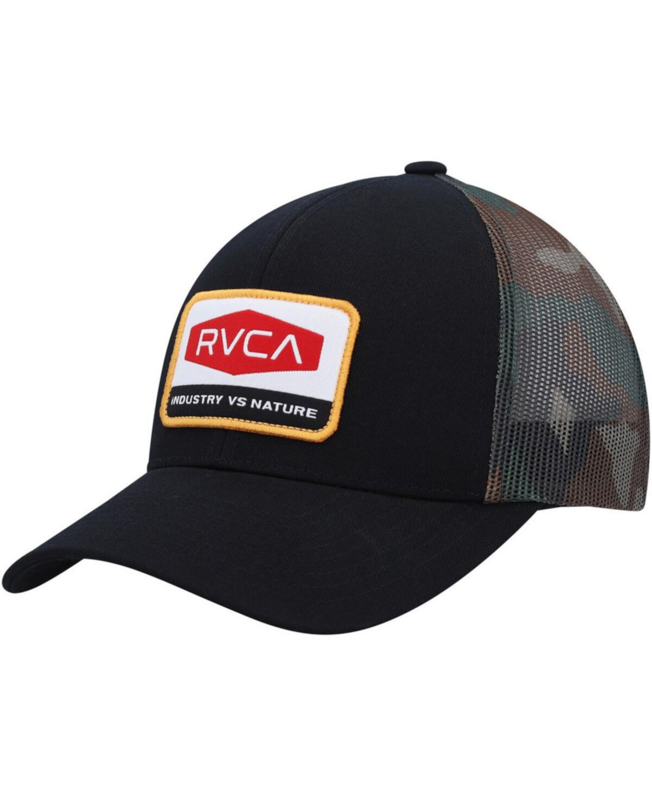 Мужская черная кепка Mission Trucker с регулируемой застежкой и сетчатыми панелями Rvca