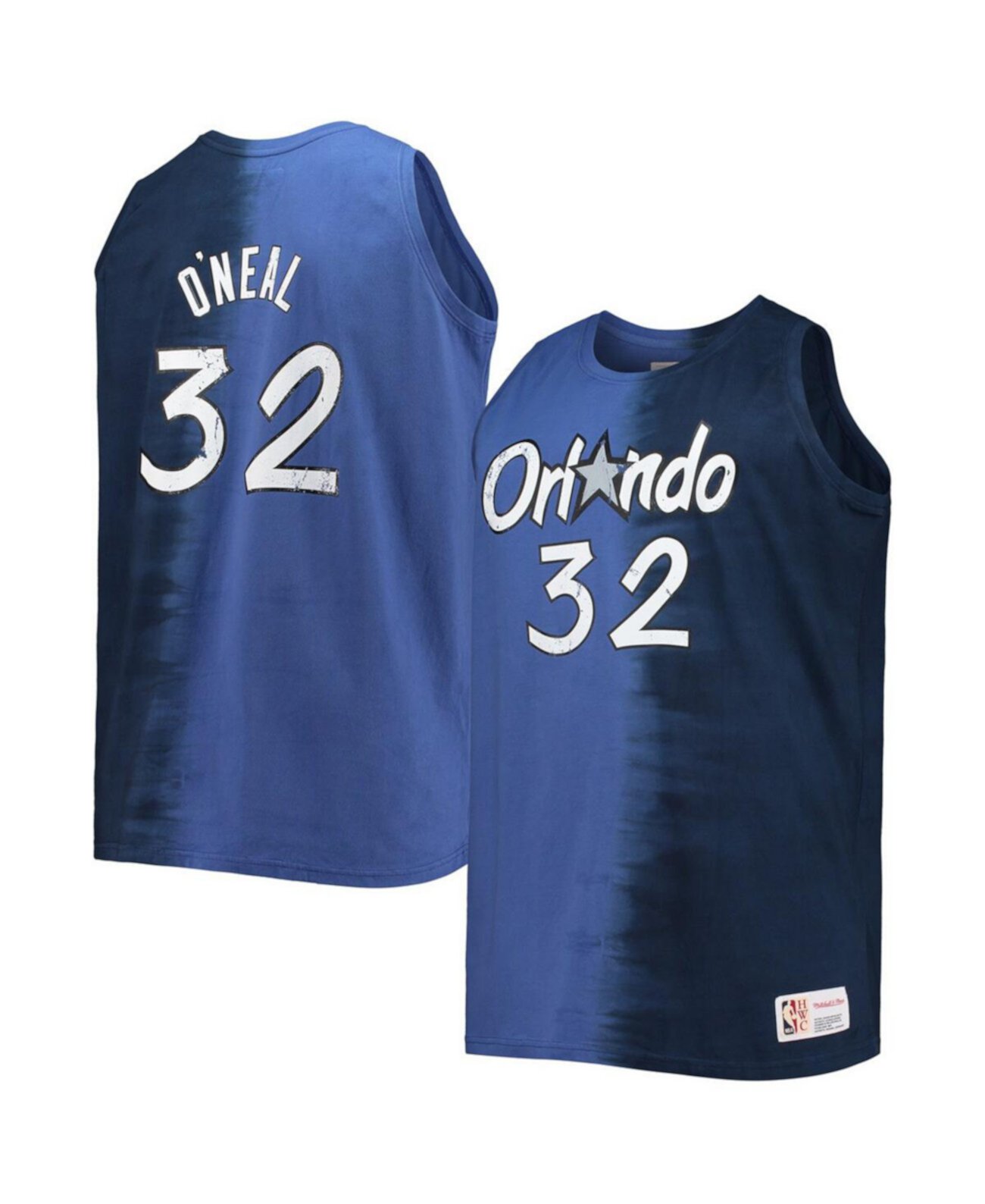 Мужская тай-дай майка Shaquille O'Neal с символикой Orlando Magic из 100% хлопка Mitchell & Ness