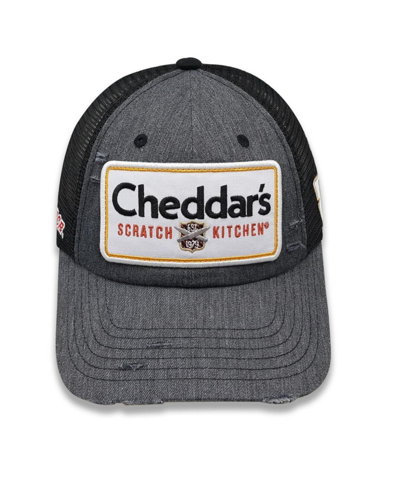 Мужская серо-черная регулируемая шляпа Kyle Busch Cheddar's Retro Patch Richard Childress Racing Team Collection