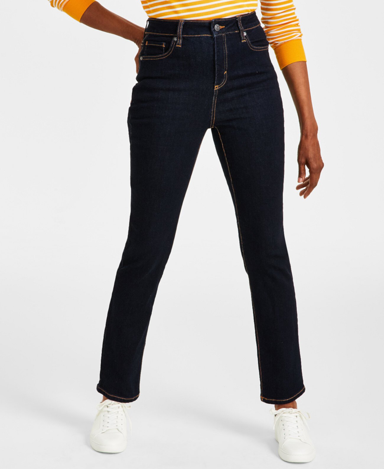 Women's High Rise Straight-Leg Jeans, Regular, Short and Long Lengths, Created for Macy's Style & Co