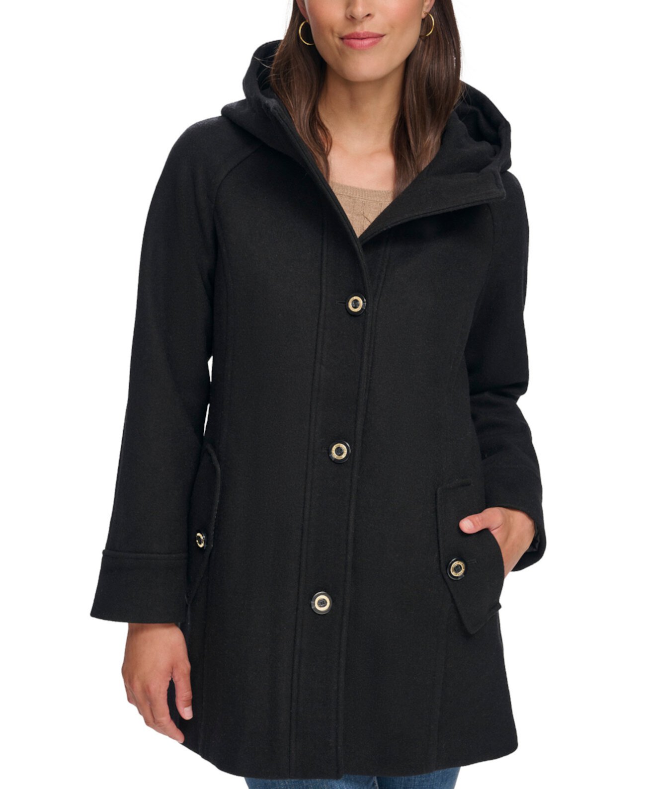 Женское Пальто с Капюшоном на Пуговицах от Tommy Hilfiger Tommy Hilfiger