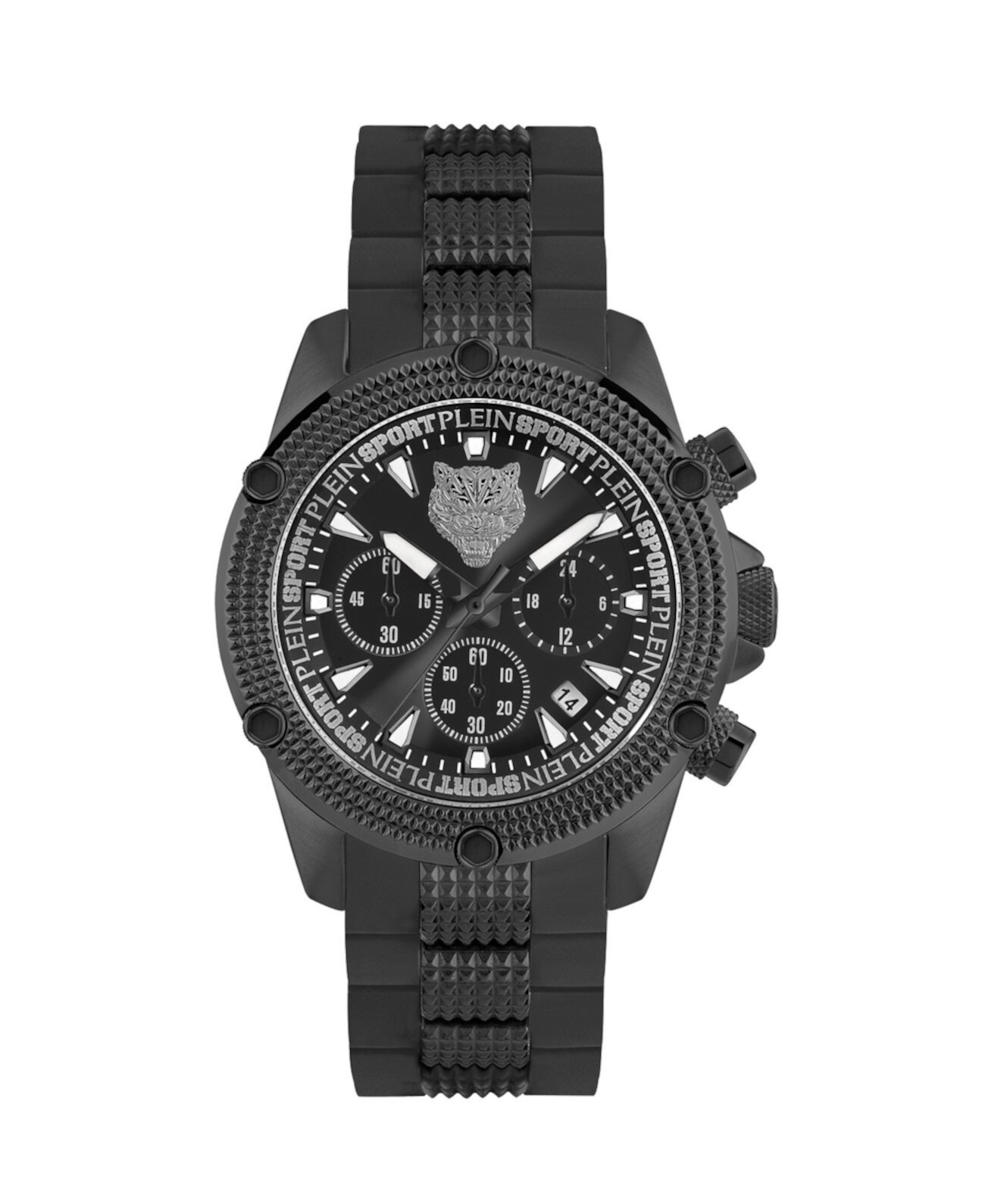 Мужские часы Hurricane, черные часы-браслет из нержавеющей стали, 44 мм Plein Sport