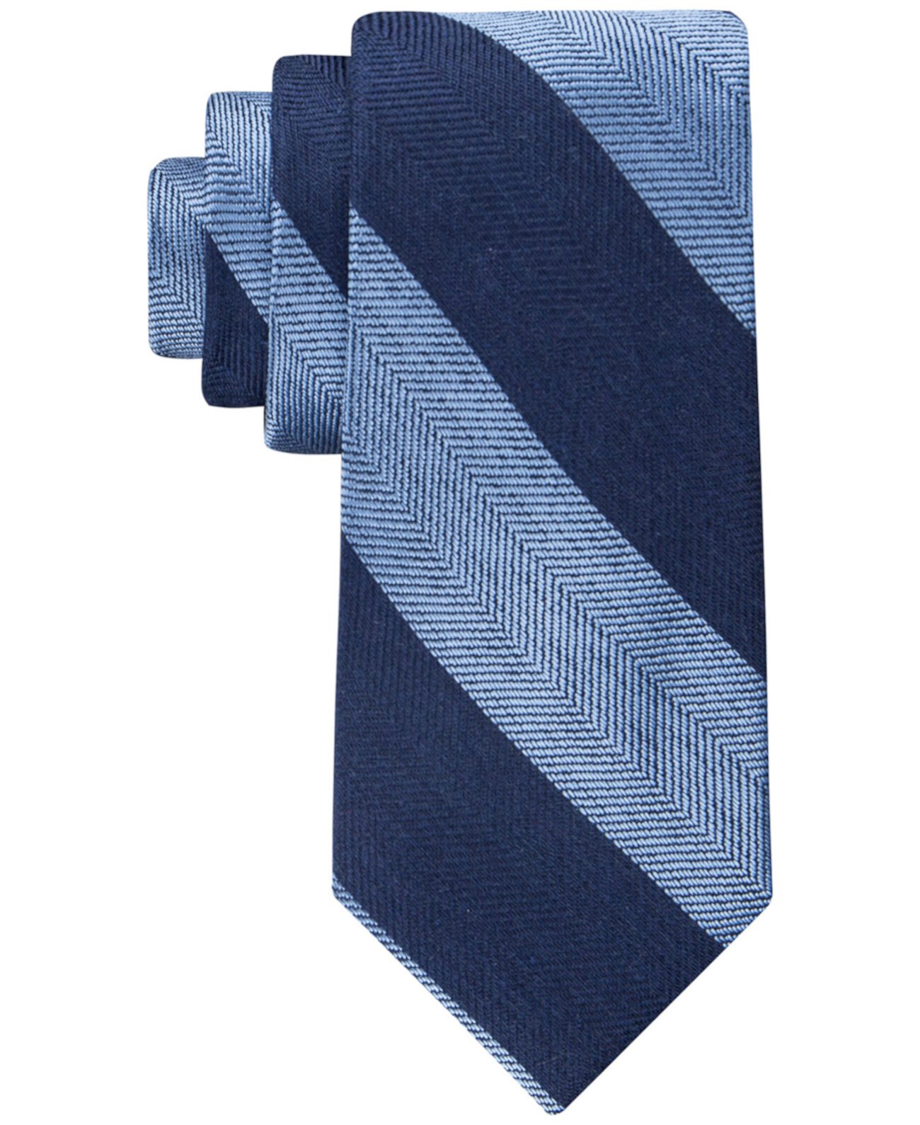 Мужской галстук в полоску с рисунком «елочка» Tommy Hilfiger