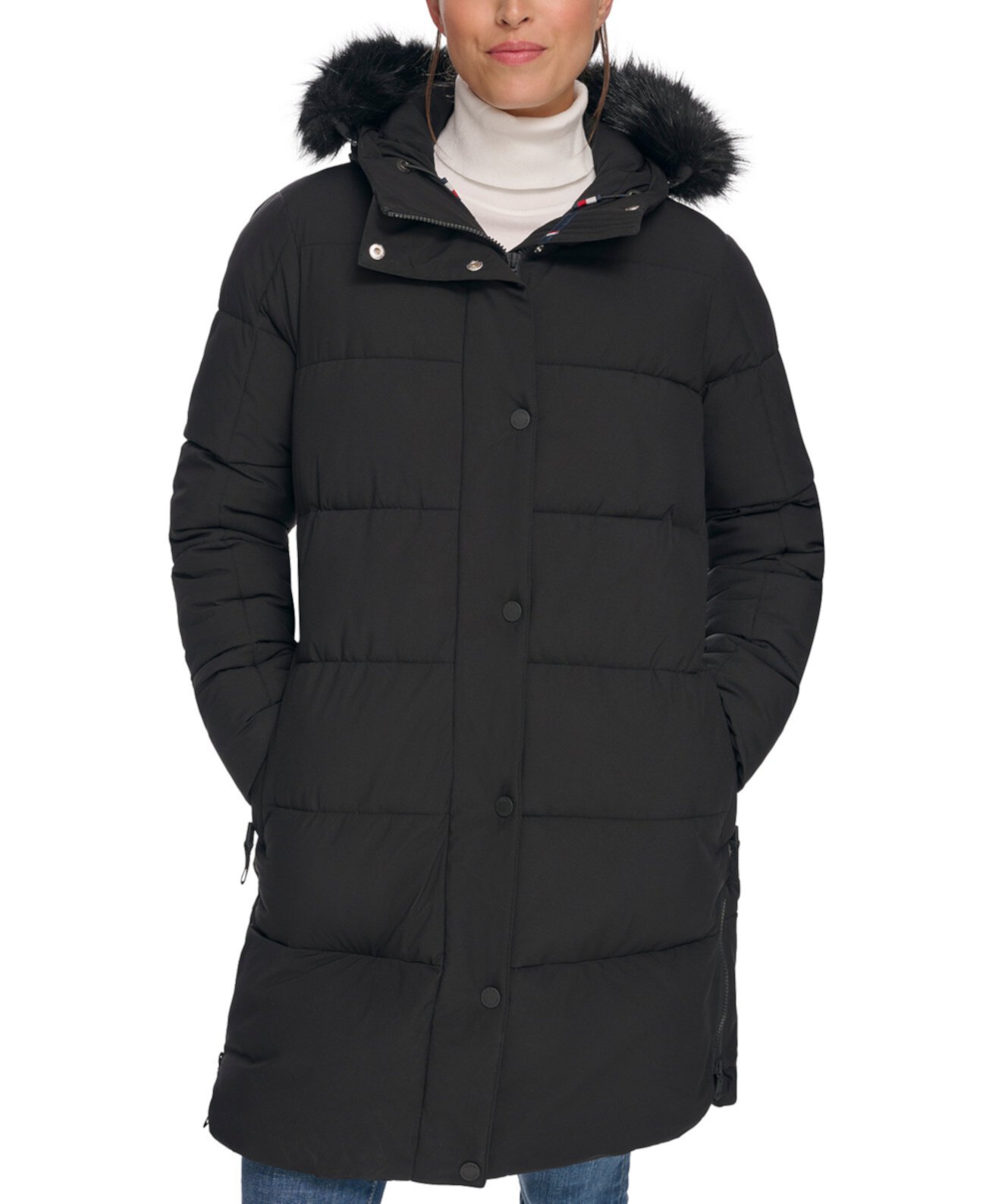 Женское Пуховое Пальто с Искусственным Мехом на Капюшоне Tommy Hilfiger Tommy Hilfiger
