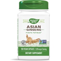 Азиатский Женьшень - 1120 мг на порцию - 100 веганских капсул - Nature's Way Nature's Way