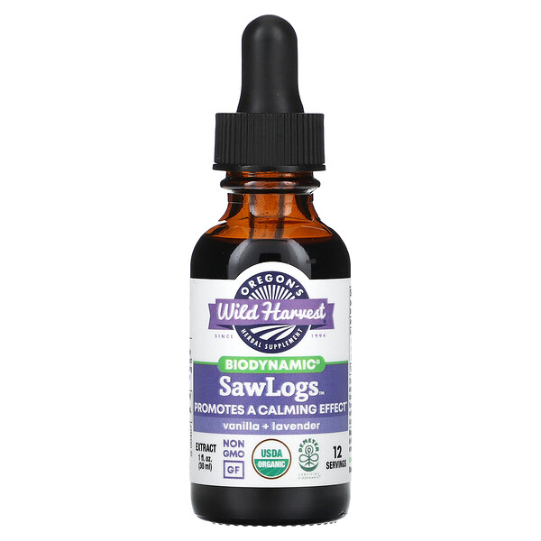 Biodynamic, SawLogs, Vanilla + Lavender, 1 fl oz (Жидкие унции) (30 ml) Oregon's Wild Harvest