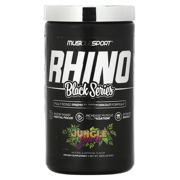 Black Series, Rhino, сок джунглей, 16,2 унции (460 г) MuscleSport