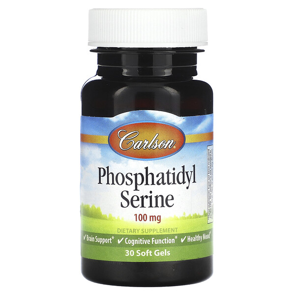 Фосфатидилсерин - 100 мг - 30 мягких желатиновых капсул - Carlson Carlson