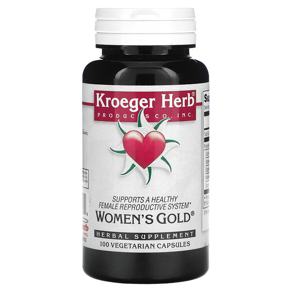 Женское золото, 100 вегетарианских капсул Kroeger Herb Co