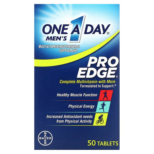 Men's Pro Edge, Комплексный мультивитамин с большим количеством витаминов, 50 таблеток One-A-Day