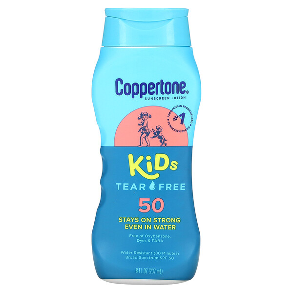 Kids, Солнцезащитный лосьон без слез, SPF 50, 8 жидких унций (237 мл) Coppertone