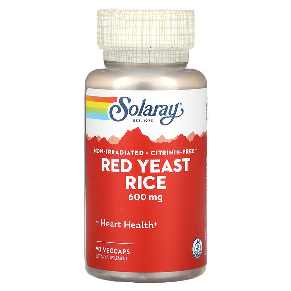 Red Yeast Rice, 600 mg, 90 VegCaps Solaray