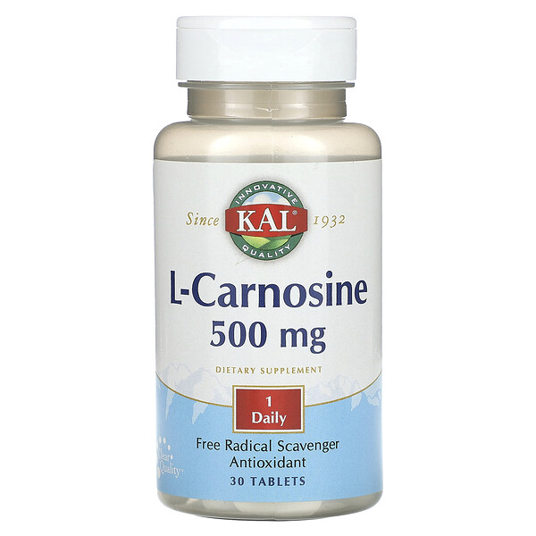 L-Carnosine, 500 mg, 30 Tablets KAL