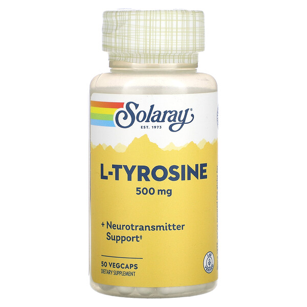L-Tyrosine - 500 мг - 50 капсул - Solaray Solaray