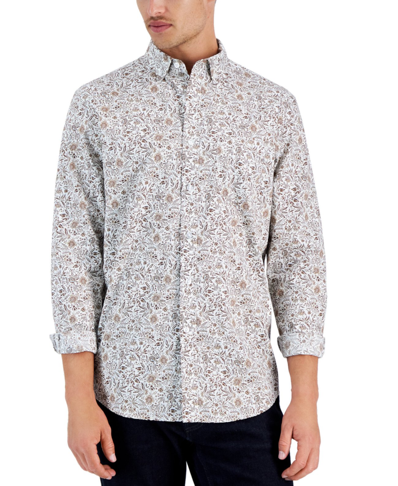 Мужская рубашка Terra с цветочным принтом, созданная для Macy's Club Room