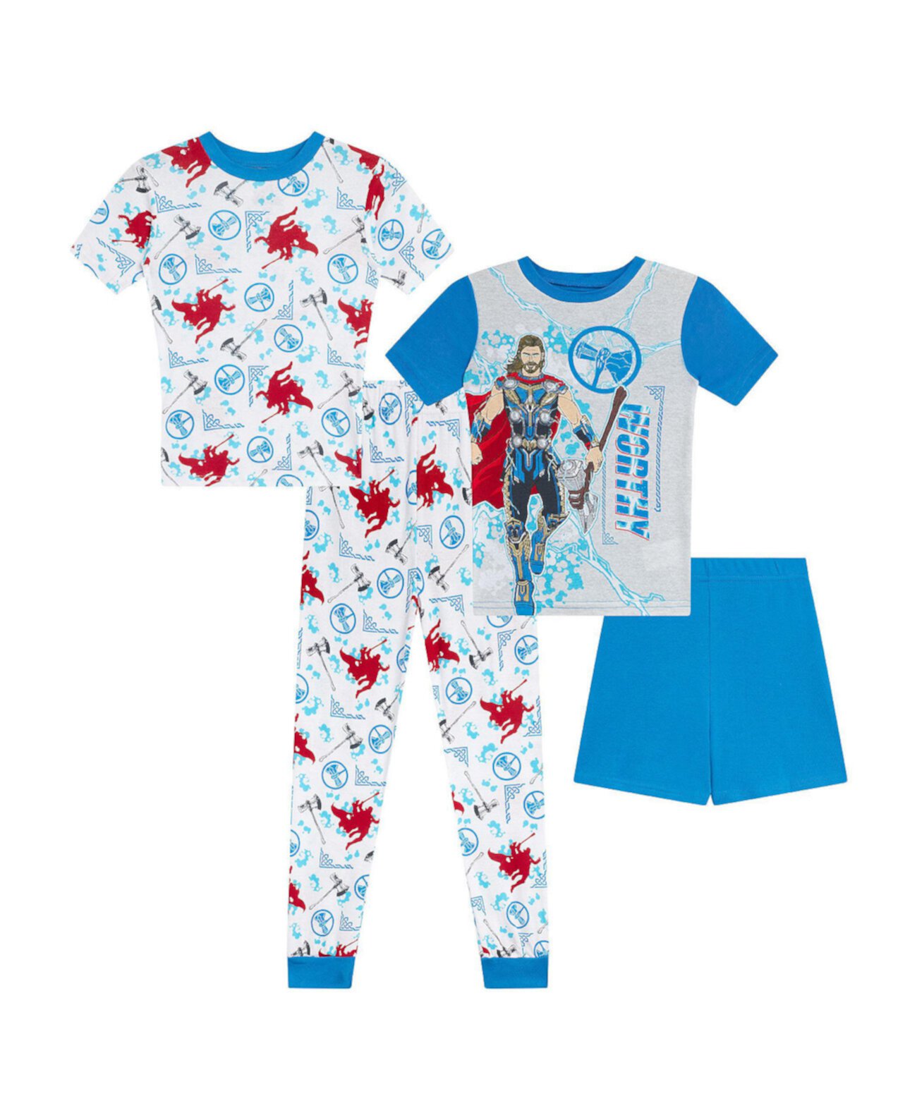 Футболки, пижамы и шорты для больших мальчиков, комплект из 4 предметов Thor