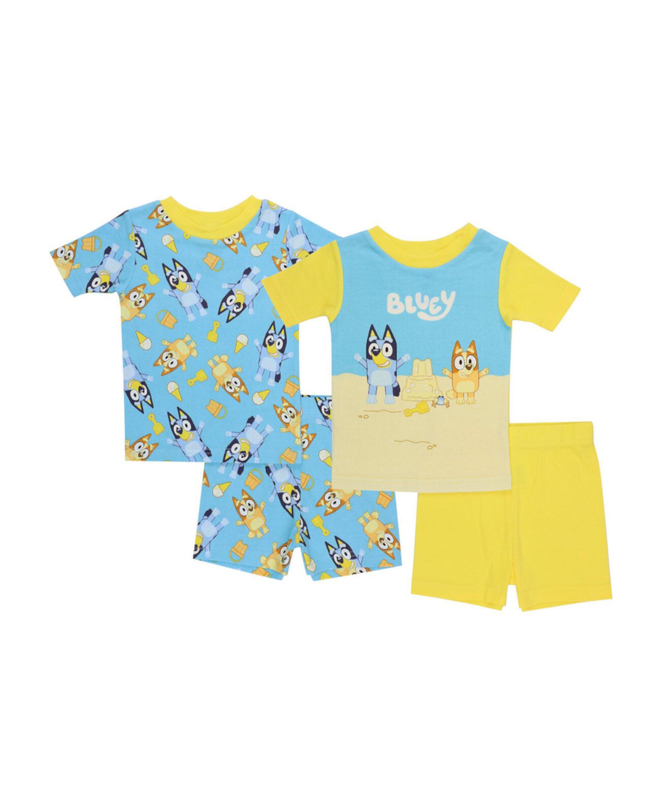 Пижамы для маленьких мальчиков, комплект из 4 предметов Bluey