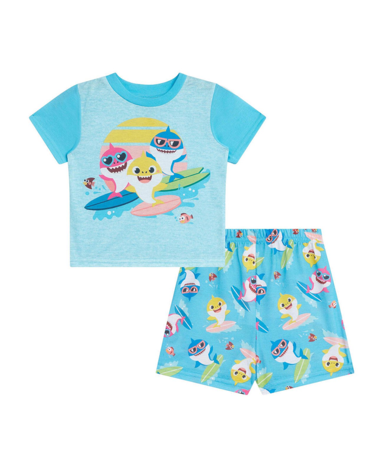 Футболка и шорты для маленьких мальчиков, комплект из 2 предметов Baby Shark