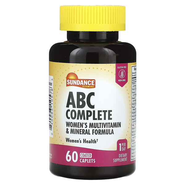 ABC Complete, Женская мультивитаминная и минеральная формула, 60 капсул в оболочке Sundance Vitamins