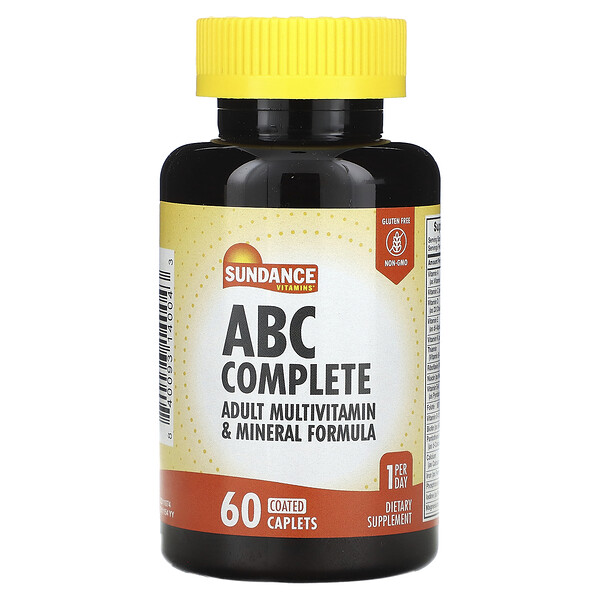 ABC Complete, Взрослый Мультивитамин & Минеральная Формула - 60 покрытых таблеток - Sundance Vitamins Sundance Vitamins