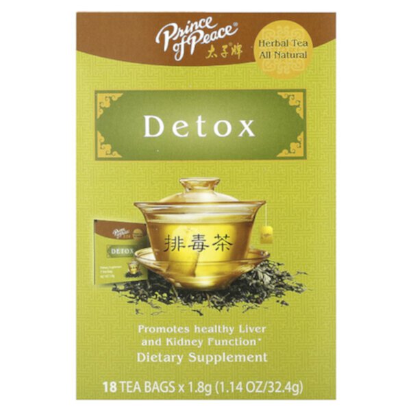 Herbal Tea, Detox, 18 Tea Bag,  1.14 oz (32.4 g) Prince of Peace