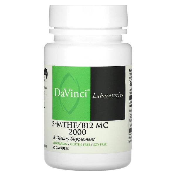 5-MTHF/B12 MC 2000 - 60 капсул - DaVinci - Витамин B9 Фолиевая кислота DaVinci
