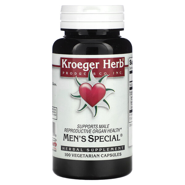 Специальное предложение для мужчин, 100 вегетарианских капсул Kroeger Herb Co