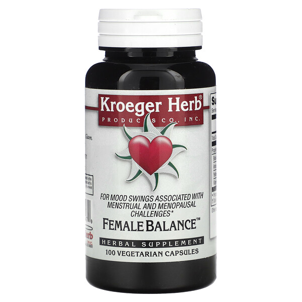 Женский баланс, 100 вегетарианских капсул Kroeger Herb Co