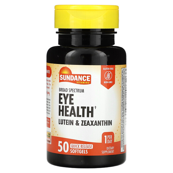 Широкий спектр для здоровья глаз - 50 быстрорастворимых мягких капсул - Sundance Vitamins Sundance Vitamins