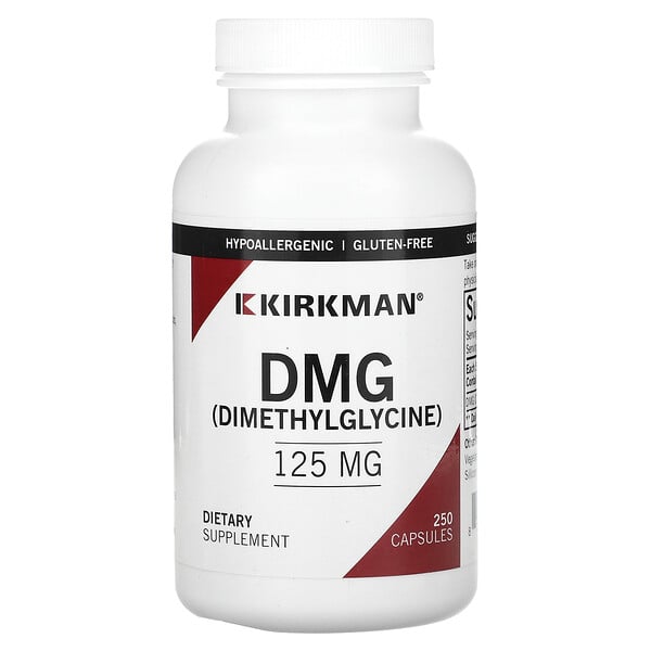 DMG (Диметилглицин), 125 мг, 250 капсул Kirkman Labs