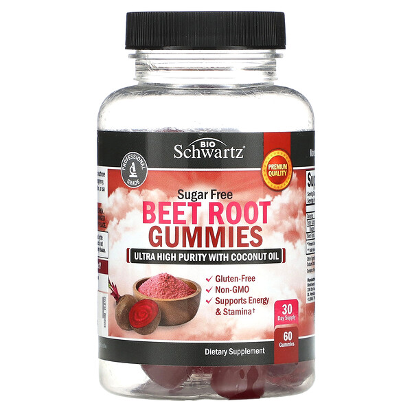 Beet Root Gummies (Жевательные конфеты), Sugar Free, 60 Gummies BioSchwartz