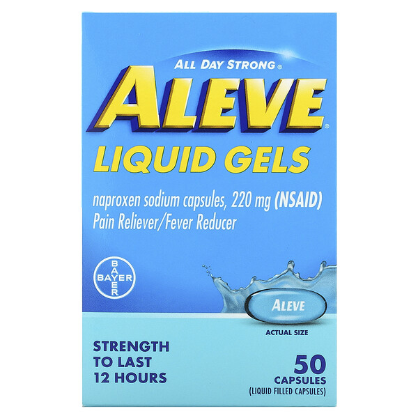 Напроксен натрий, жидкие капсулы - 220 мг - 50 капсул - Aleve Aleve