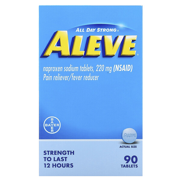 Обезболивающее/Жаропонижающее, 90 таблеток - Aleve - Пиретрум Aleve