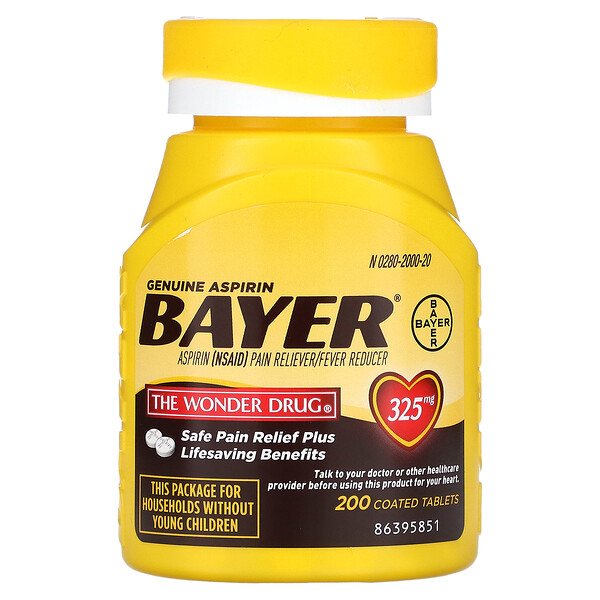 Аспирин - 325 мг - 200 покрытых таблеток - Bayer Bayer