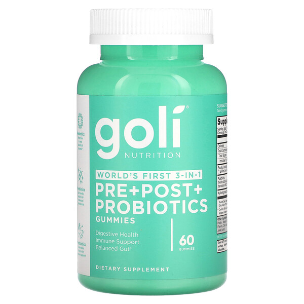 Пре+Пост+Пробиотики, 60 жевательных конфет Goli Nutrition