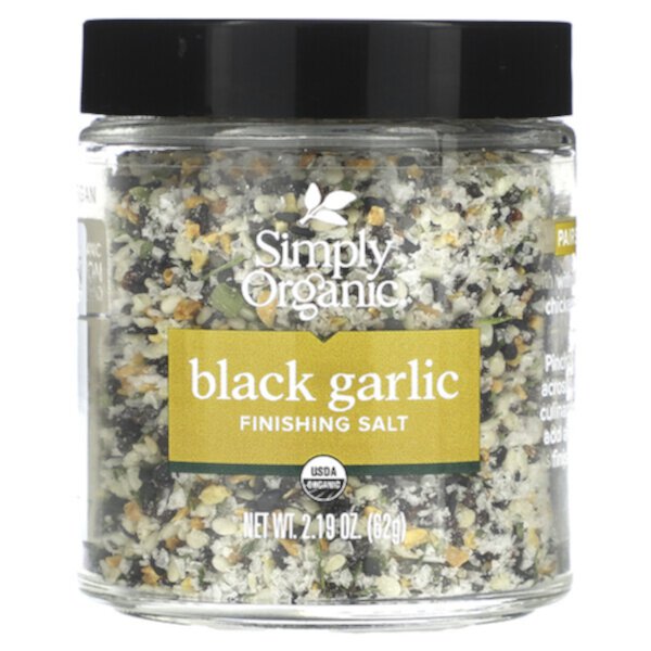 Finishing Salt, Black Garlic, 2.19 oz (62 g) Simply Organic