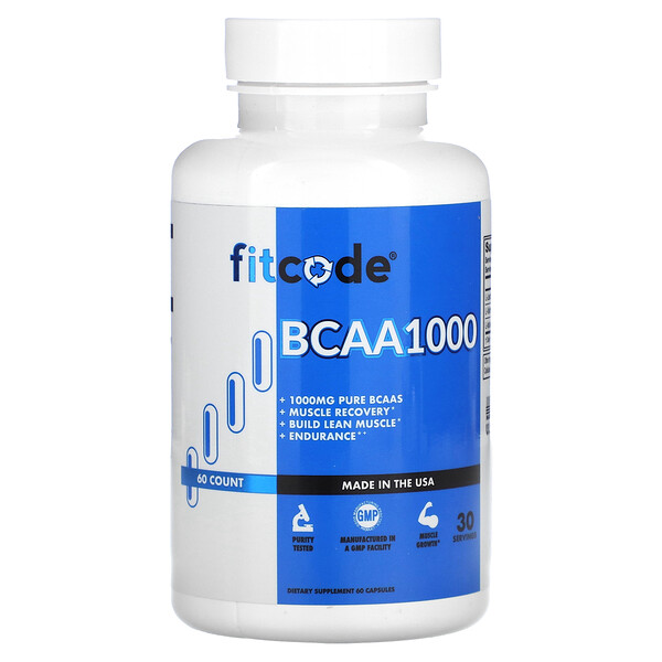 BCAA 1000, 500 мг, 60 шт. FITCODE