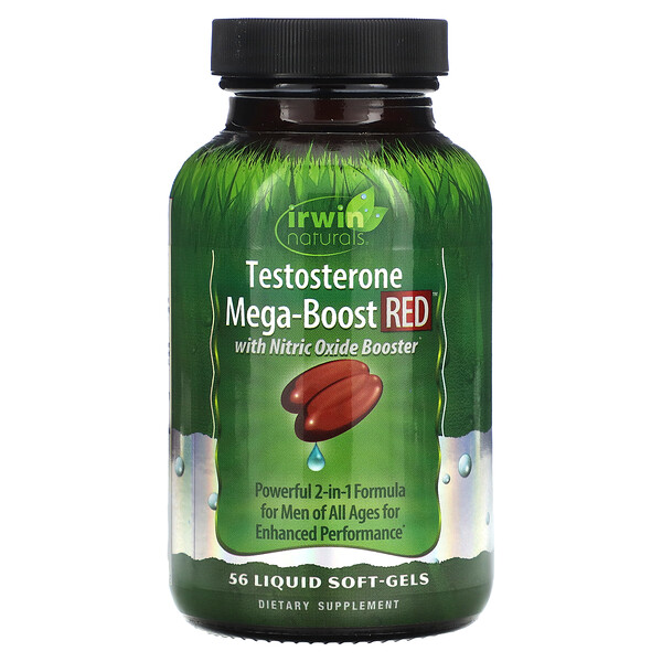 Testosterone Mega-Boost Red, 56 Liquid Soft-Gels Irwin Naturals