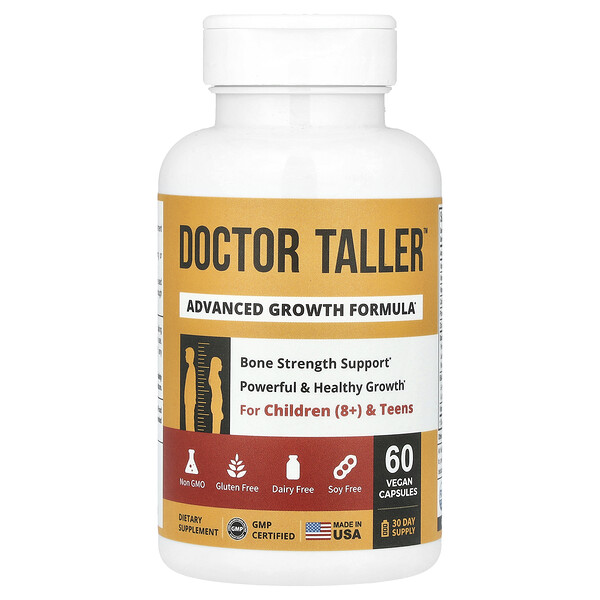 Doctor Taller™ - Формула поддержки роста для детей и подростков от 8 лет, 60 веганских капсул NuBest