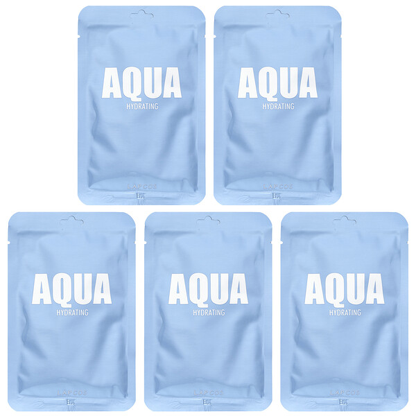 Набор тканевых масок Aqua Beauty, увлажняющий, 5 штук по 1,01 жидк. унции (30 мл) каждая LAPCOS